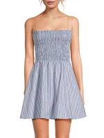 Union Striped Cotton Minidress