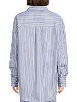 En Vau Striped Cotton Button-Front Shirt