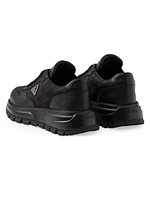 Prax 01 Re-Nylon and Leather Sneakers