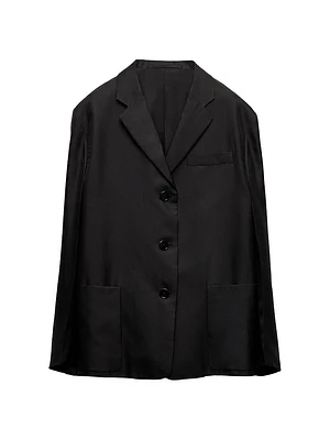 Single-Breasted Twill Jacket