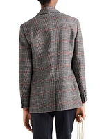 Single Breasted Prince of Wales Checked Jacket