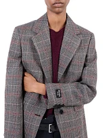 Single Breasted Prince of Wales Checked Jacket