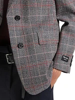 Single Breasted Prince of Wales Checked Jacket