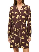 Babs Flora Tie-Waist Shirtdress