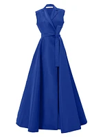 Sleeveless Silk Belted Trench Dress