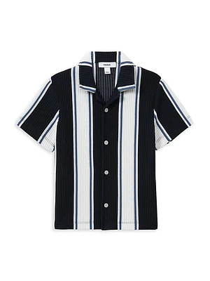 Little Boy's & Alton Striped Knit Short-Sleeve Shirt