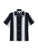 Little Boy's & Alton Striped Knit Short-Sleeve Shirt