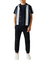 Little Boy's & Alton Striped Knit Short-Sleeve Shirt