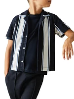 Little Boy's & Alton Striped Knit Short-Sleeve Shirt