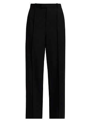 RHW Wool High-Rise Straight-Leg Pants