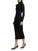 RHW Mock-Turtleneck Maxi Dress