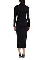 RHW Mock-Turtleneck Maxi Dress