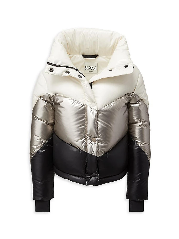Little Girl's & Athlete Metallic Down Jacket