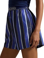 Cricket Stripe Cotton-Blend Boxer