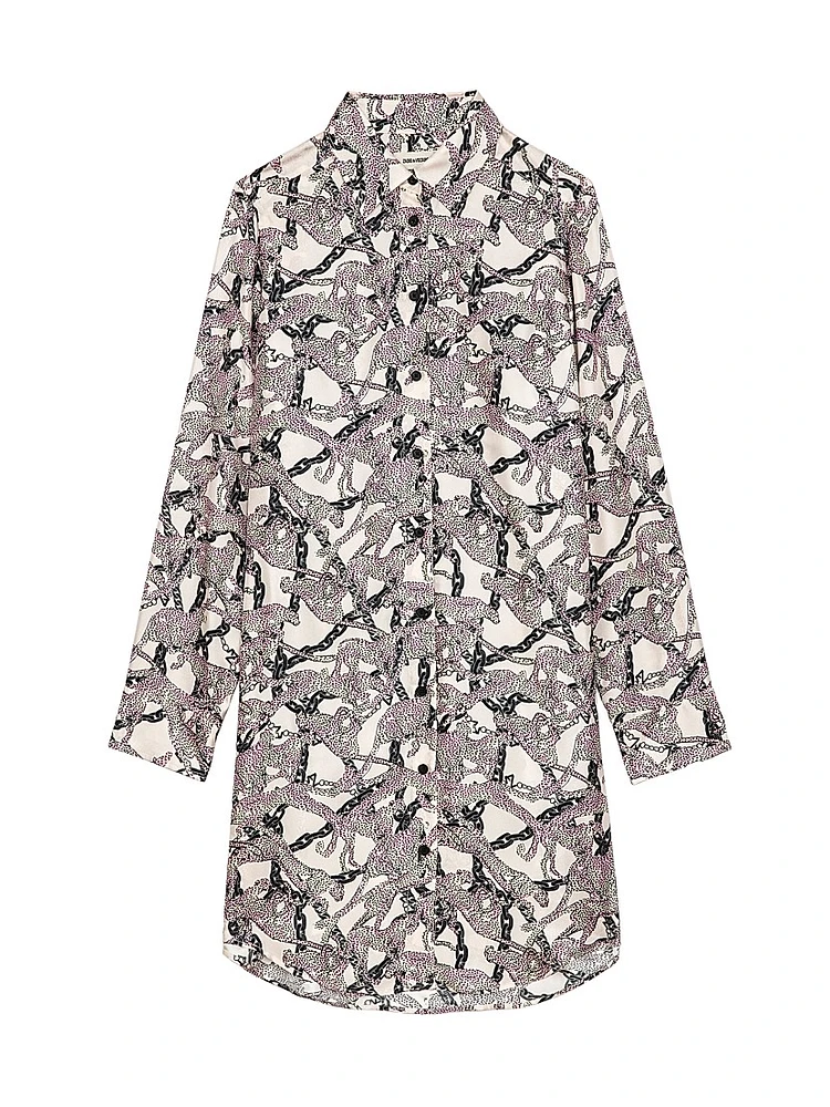 Rais Abstract Silk Shirtdress