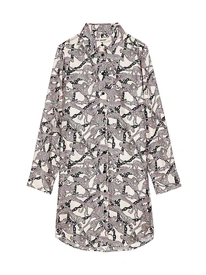 Rais Abstract Silk Shirtdress
