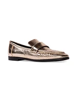Arrow Metallic Loafers