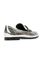 Arrow Metallic Loafers