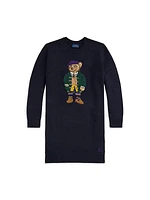 Girl's Polo Bear Sweater Dress