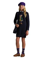 Girl's Polo Bear Sweater Dress