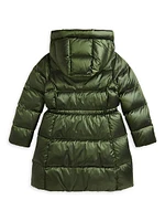 Little Girl's & Puffer Down Hooded Jacket