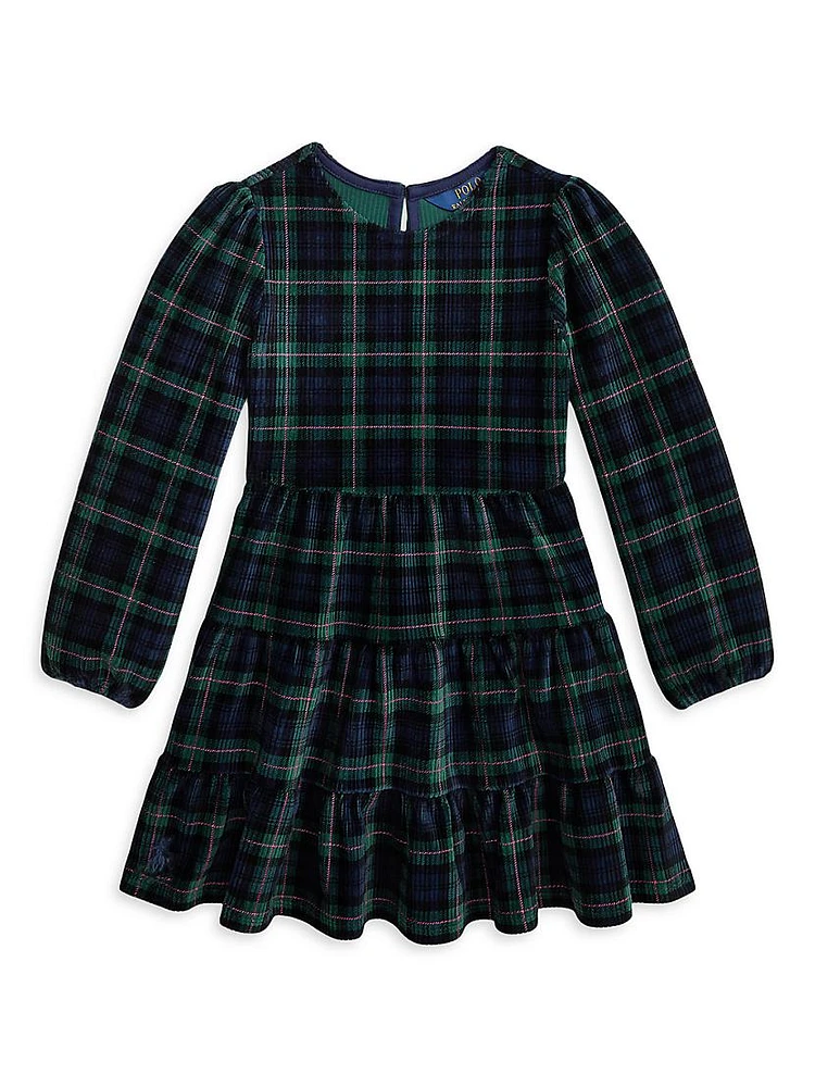 Little Girl's & Plaid Corduroy Dress