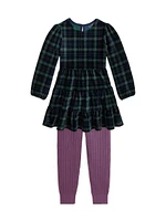 Little Girl's & Plaid Corduroy Dress