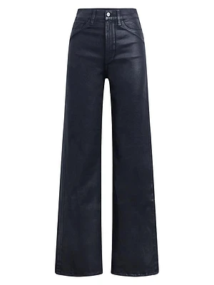 The Mia Coated High-Rise Flare Jeans