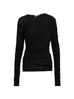 Tania Ruched Long-Sleeve Shirt
