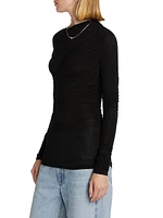Tania Ruched Long-Sleeve Shirt