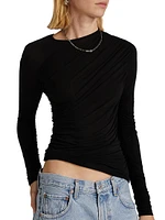 Tania Ruched Long-Sleeve Shirt