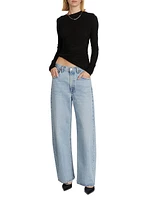 Tania Ruched Long-Sleeve Shirt