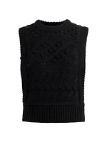 The Clara Cable-Knit Sweater Vest