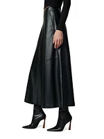 Dani Michelle The Tavi Faux Leather Maxi Skirt