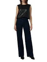 Faux-Leather Shirt