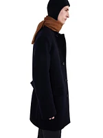 Single Breasted Wool Blend Coat