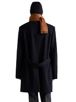 Single Breasted Wool Blend Coat