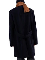 Single Breasted Wool Blend Coat