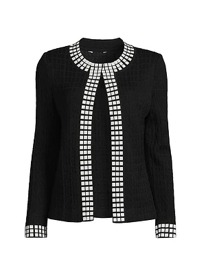 Studded Open-Front Jacket