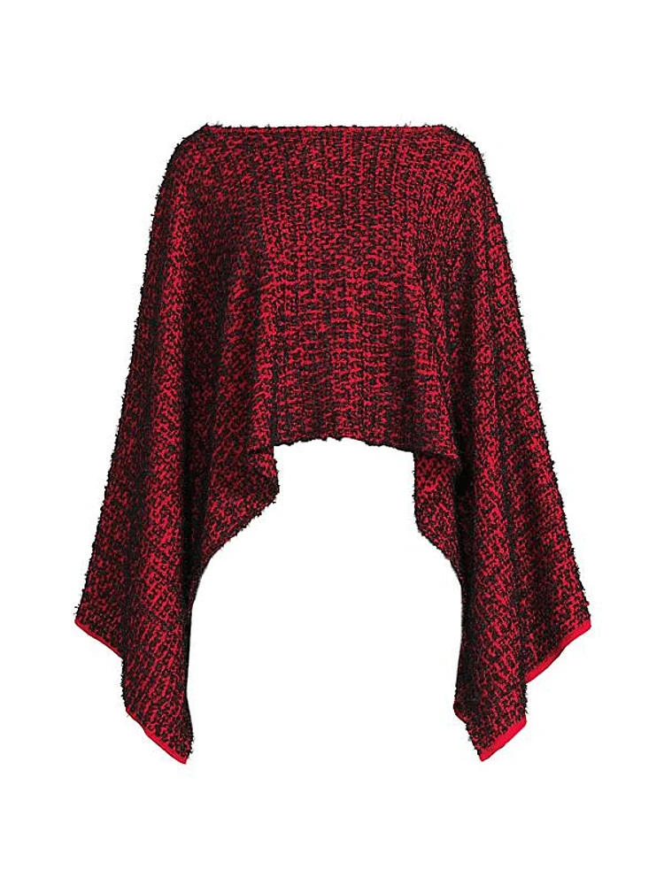 Knit Draped Poncho