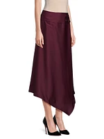 Asymmetric Crepe Maxi Skirt