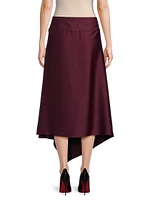 Asymmetric Crepe Maxi Skirt