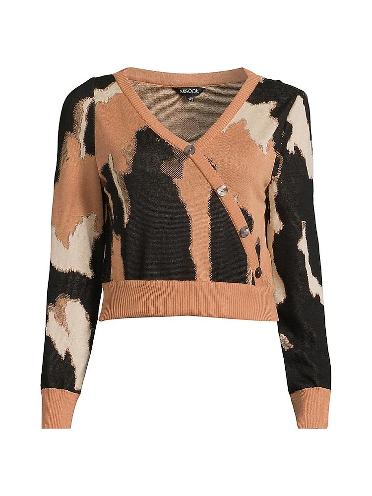 Camouflage Jacquard Cardigan