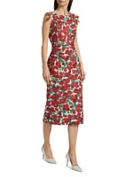 Poppy Bow-Strap Sheath Cocktail Dress