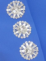 Embellished Bow-Shoulder A-Line Gown