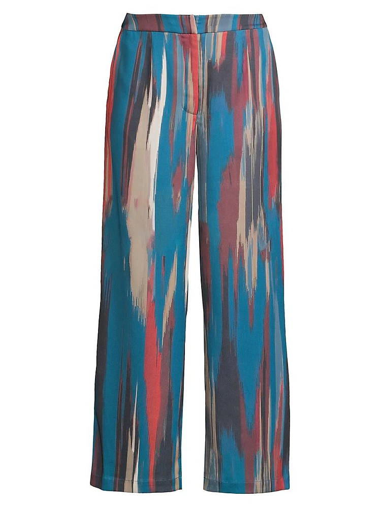 Brushstroke Abstract Crop Pants