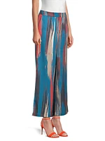 Brushstroke Abstract Crop Pants