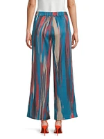 Brushstroke Abstract Crop Pants