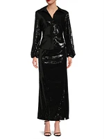 Sequined Maxi Skirt