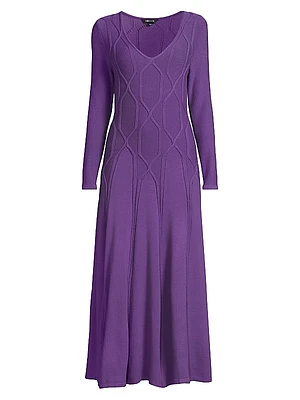 Geometric Knit Maxi Dress
